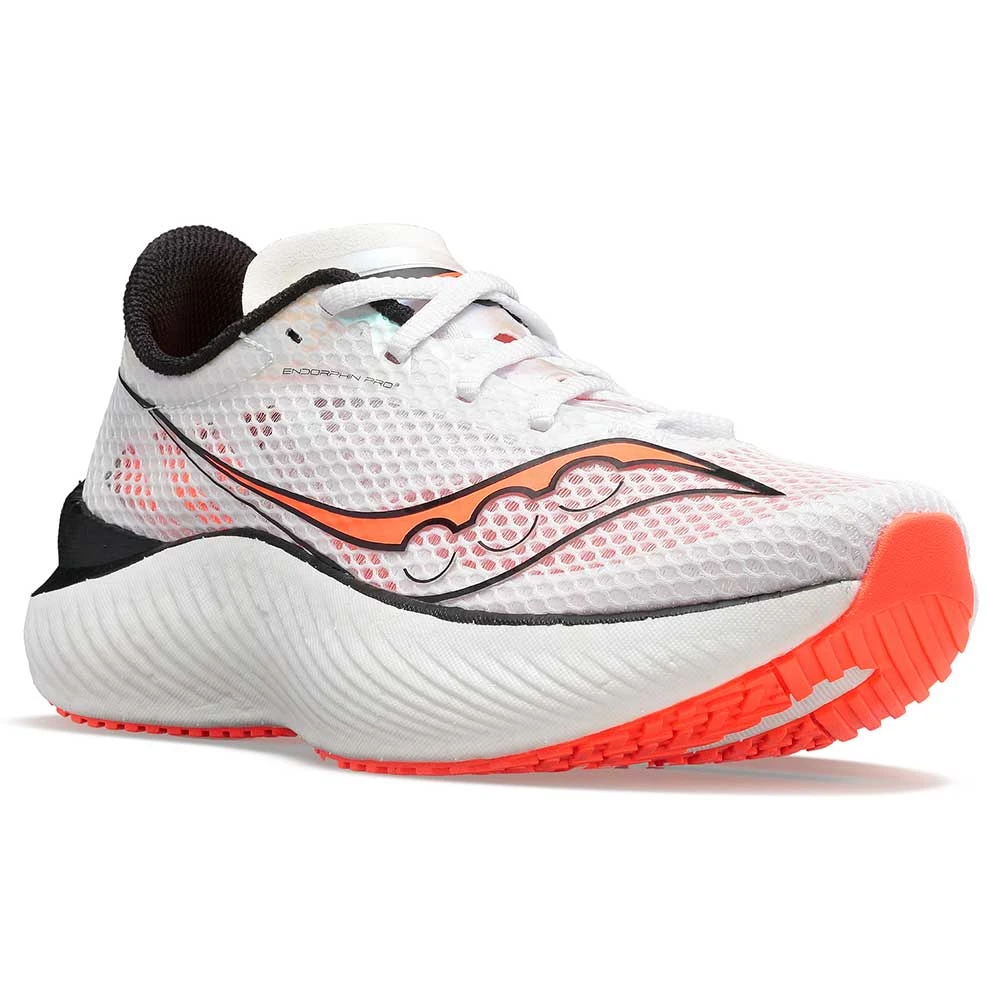 Saucony Men's Endorphin Pro 3 Racing Shoe - White/Black/Vizi- Regular (D) - Image 4