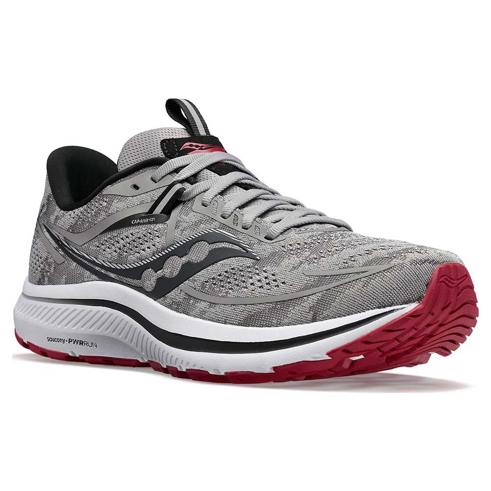 Saucony Men's Omni 21 Running Shoe- Alloy/Garnet- Regular (D) - Image 2