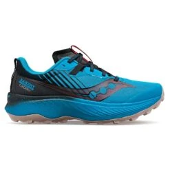 Saucony Men's Endorphin Edge Trail Shoe- Ocean/Black- Regular (D)