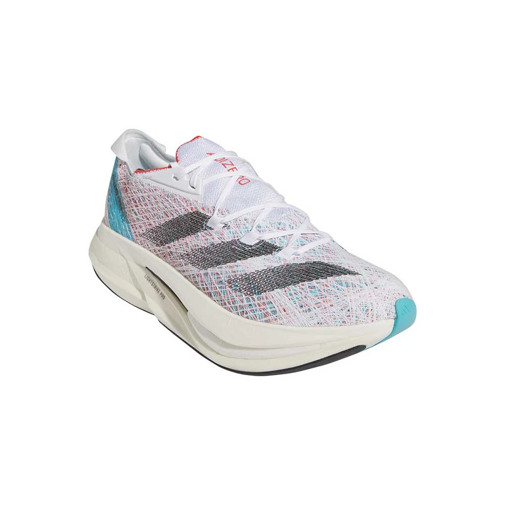ADIDAS Men's Adizero Prime X 2 Strung Running Shoe - FTWR White/Core Black/Lucid Cyan - Regular (D) - Image 2