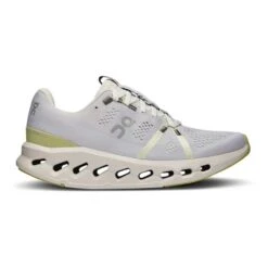 On Running Women's Cloudsurfer Running Shoe - White/Sand - Regular (B)