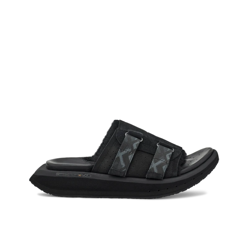 Women's KO-Z Slide Sandal - Black/Dark Grey- Regular (B)